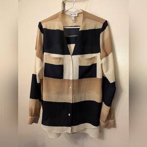 🍁Joseph Ribkoff Tan and Cream Garment 22 PTP